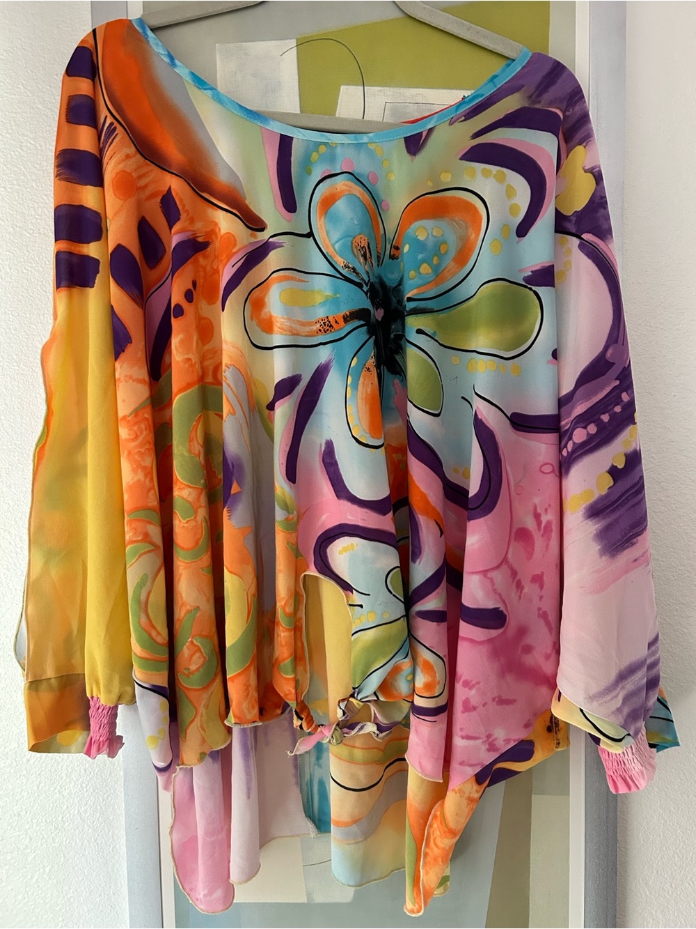 Nicole Multicolor Floral Watercolor Tunic